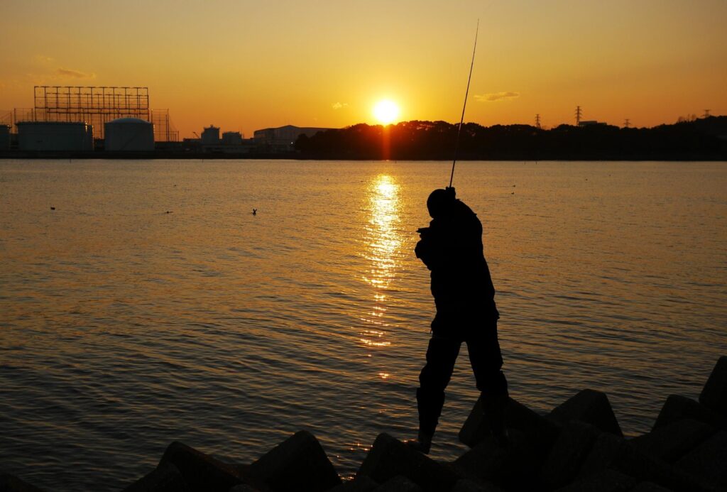 夜釣り