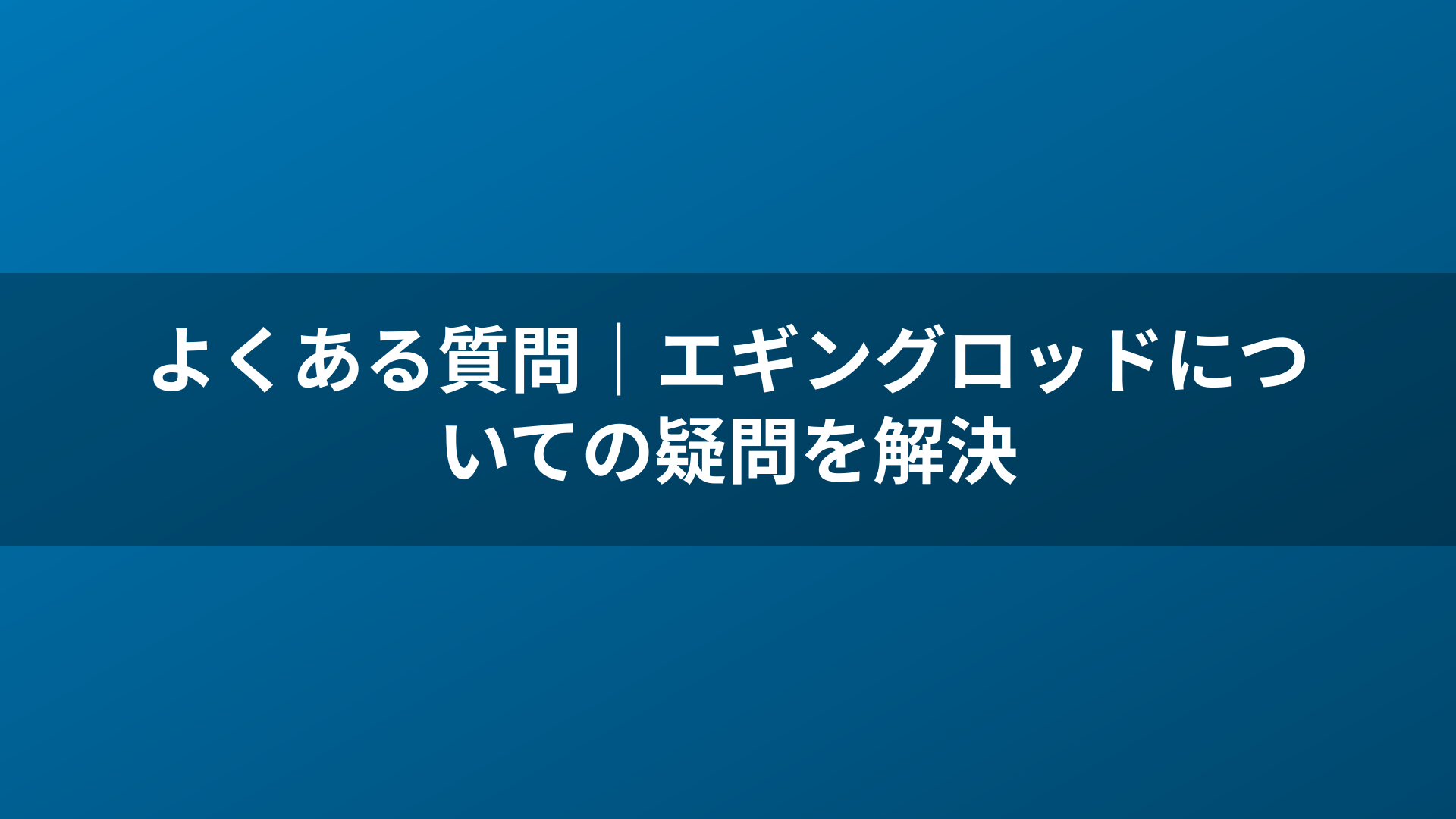 よくある質問|エギングロッドについての疑問を解決