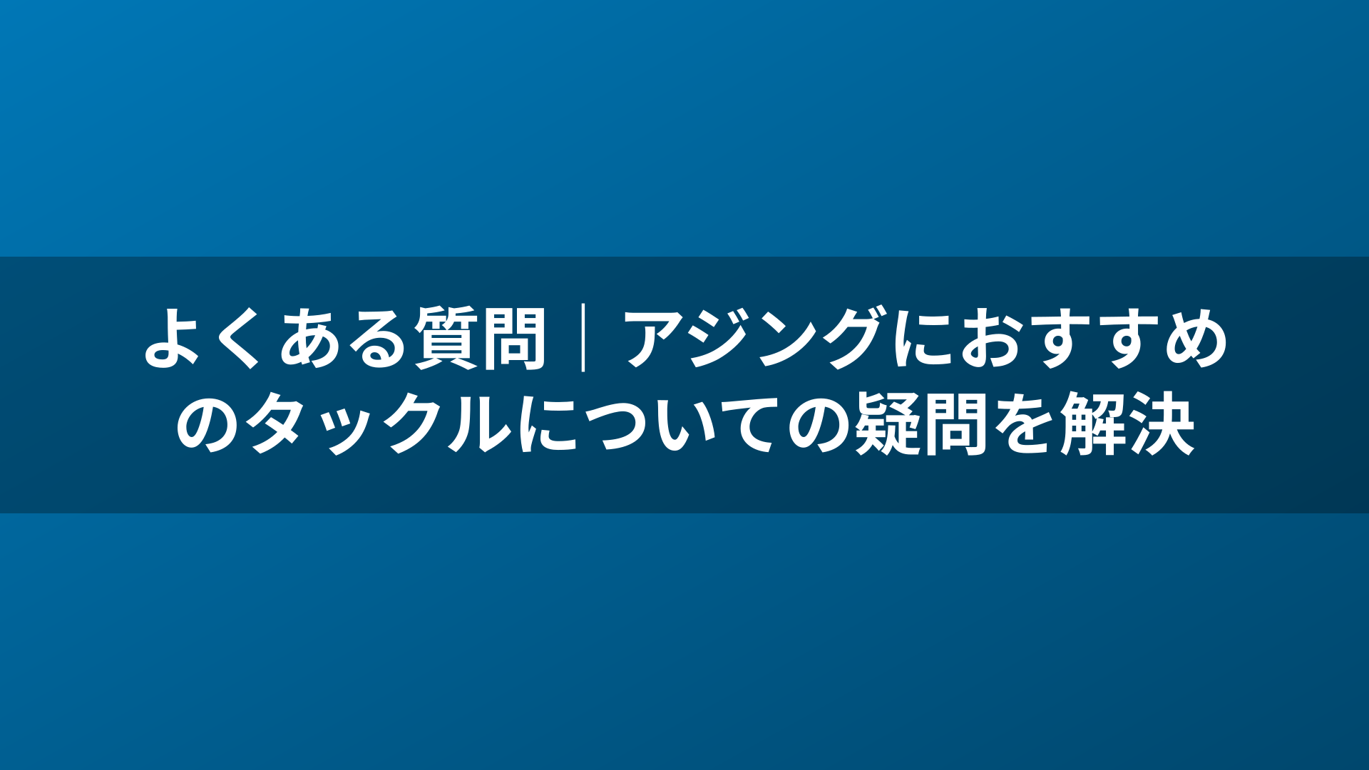 よくある質問｜アジングにおすすめのタックルについての疑問を解決