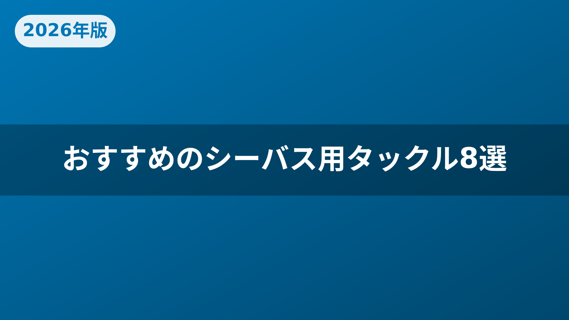 おすすめのシーバス用タックル8選