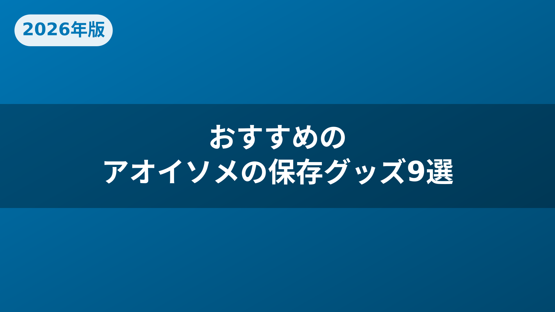 おすすめのアオイソメの保存グッズ9選