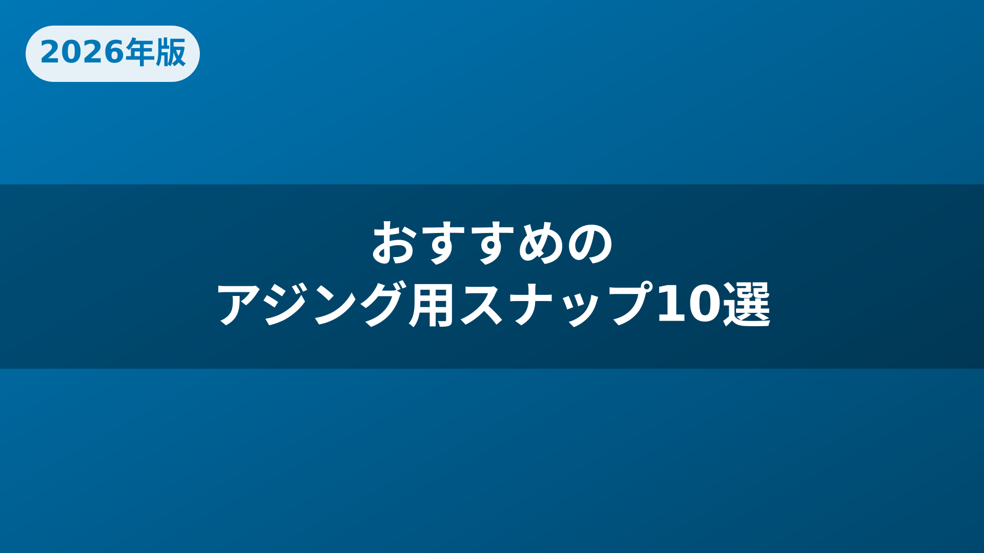 おすすめのアジング用スナップ10選