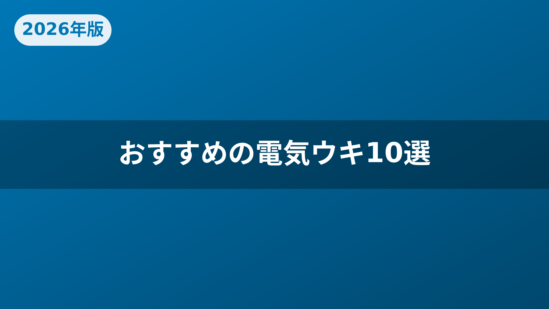 おすすめの電気ウキ10選