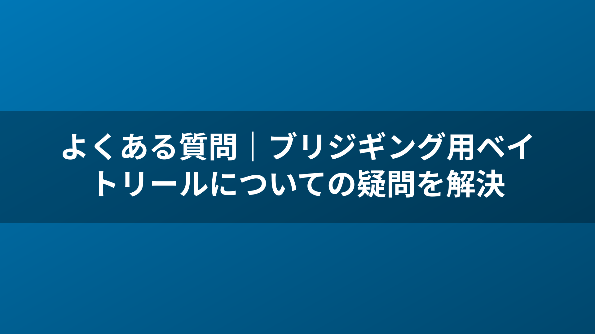 よくある質問｜ブリジギング用ベイトリールについての疑問を解決