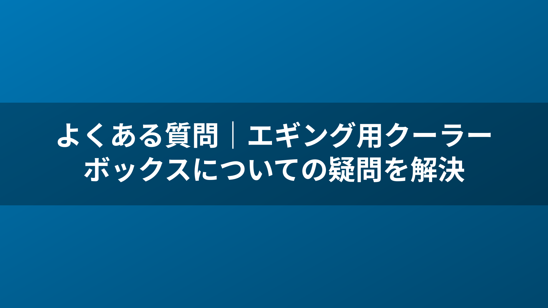 よくある質問|エギング用クーラーボックスについての疑問を解決