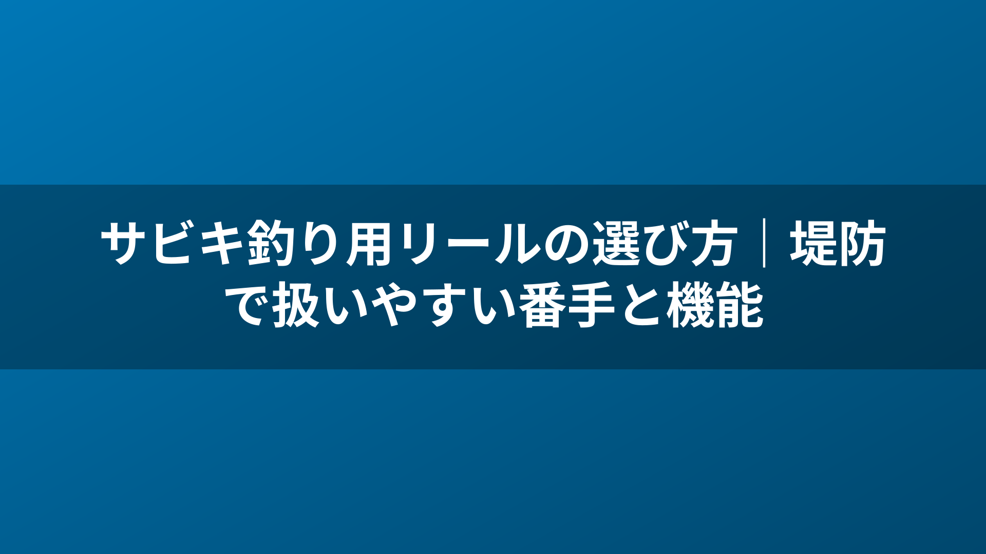 サビキ釣り用リールの選び方|堤防で扱いやすい番手と機能