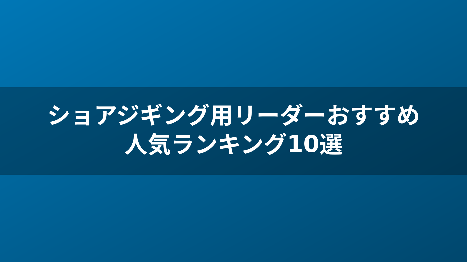 ショアジギング用リーダーおすすめ人気ランキング10選