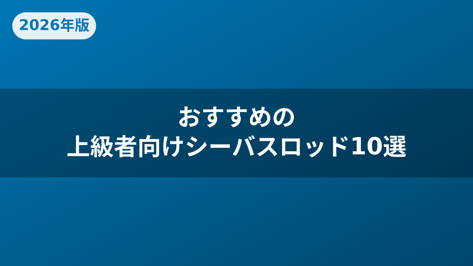 おすすめの上級者向けシーバスロッド10選