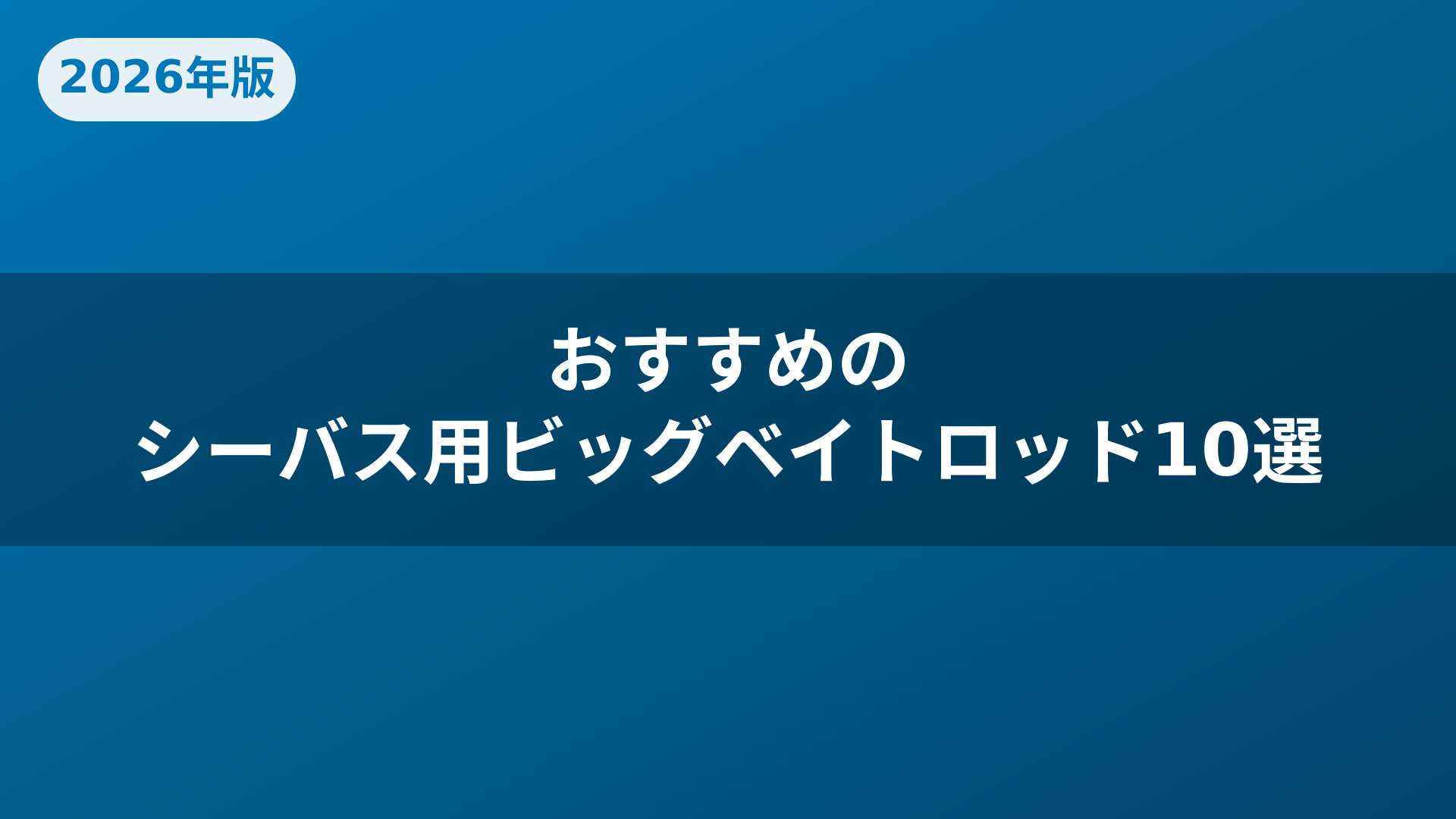 おすすめのシーバス用ビッグベイトロッド10選