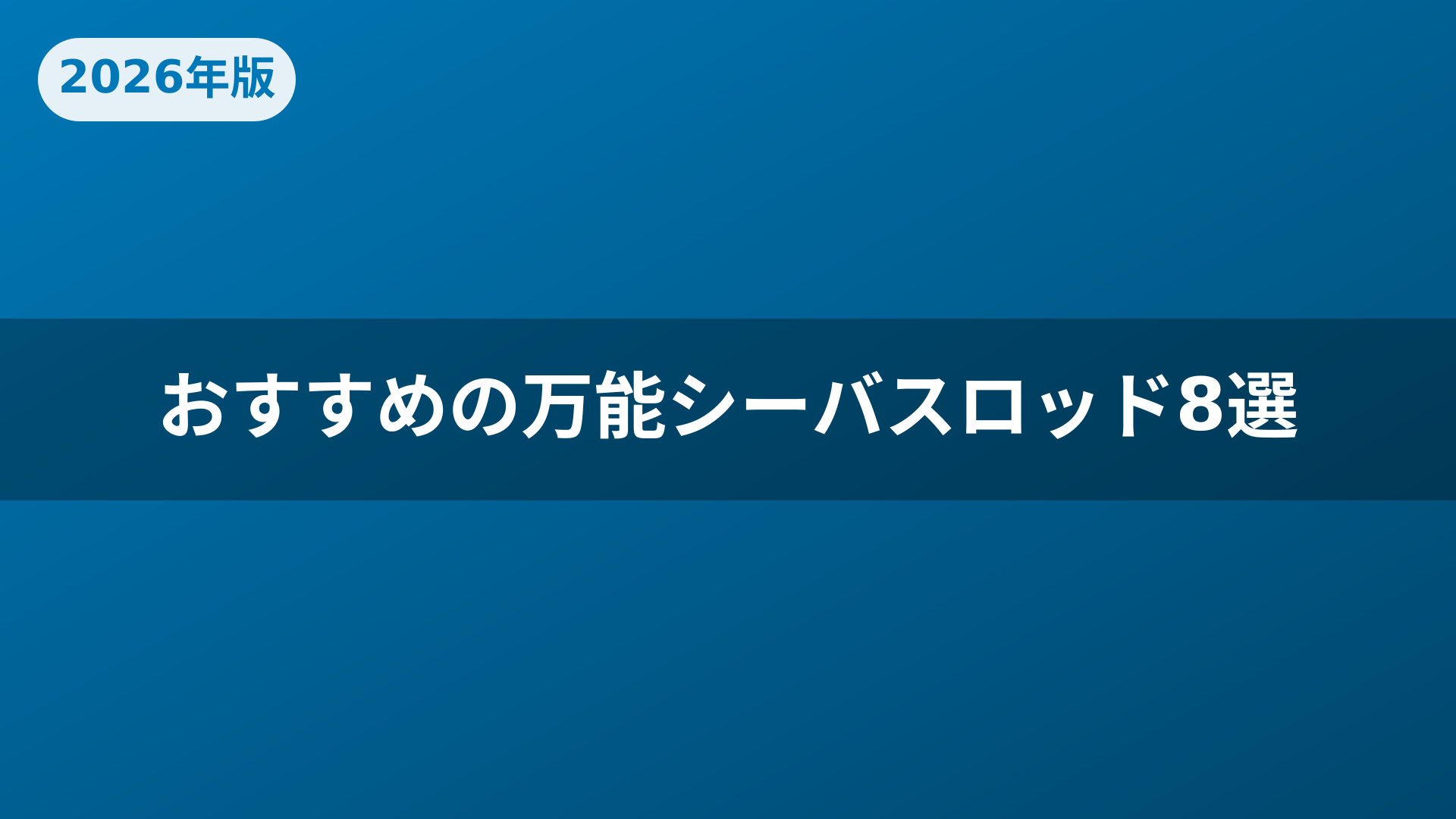 おすすめの万能シーバスロッド8選