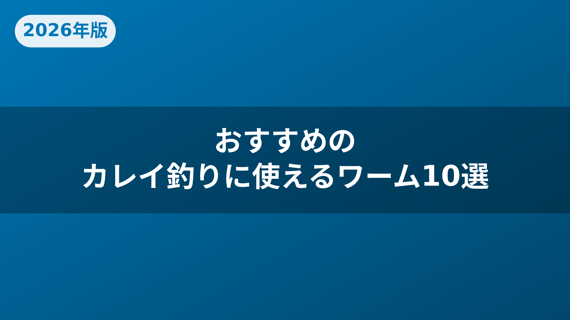 おすすめのカレイ釣りに使えるワーム10選